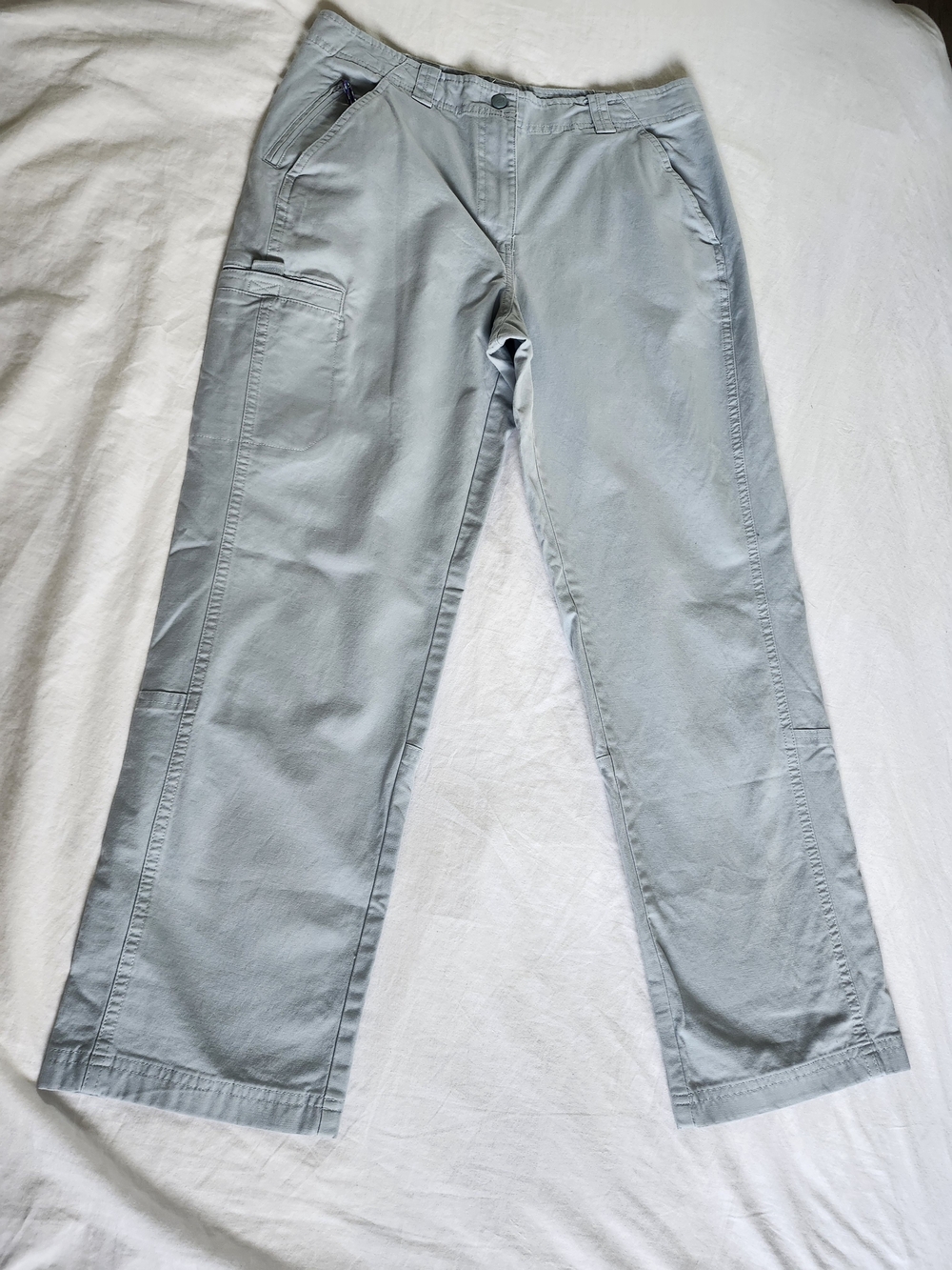 L.L. Bean Cropped Straight-Leg Pants in Blue Gray